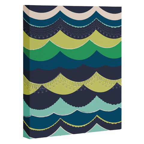 Vy La Unwavering Love Blue Green Art Canvas