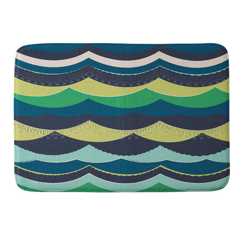Vy La Unwavering Love Blue Green Memory Foam Bath Mat