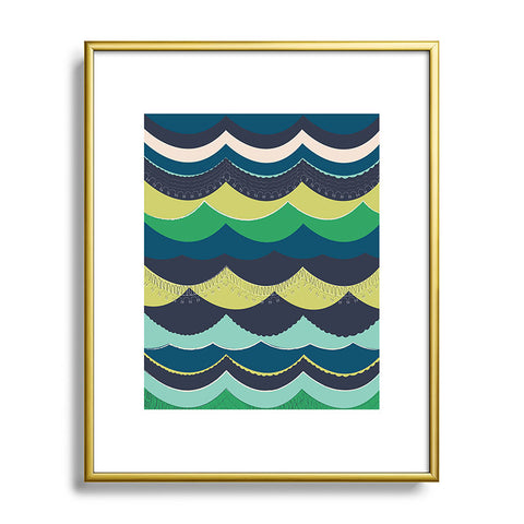 Vy La Unwavering Love Blue Green Metal Framed Art Print