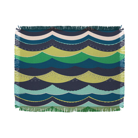 Vy La Unwavering Love Blue Green Throw Blanket