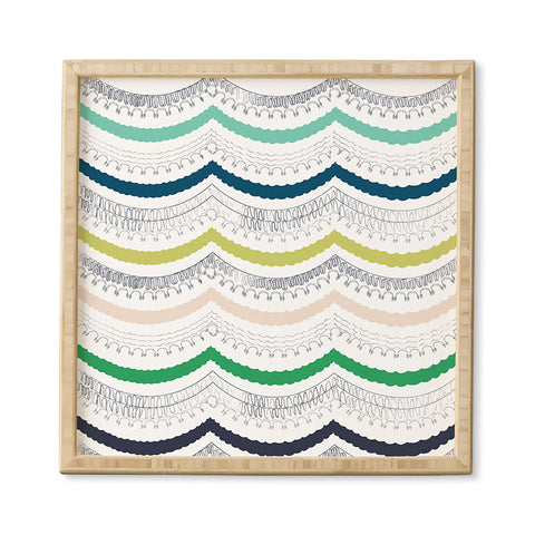 Vy La Unwavering Love Blue White Framed Wall Art