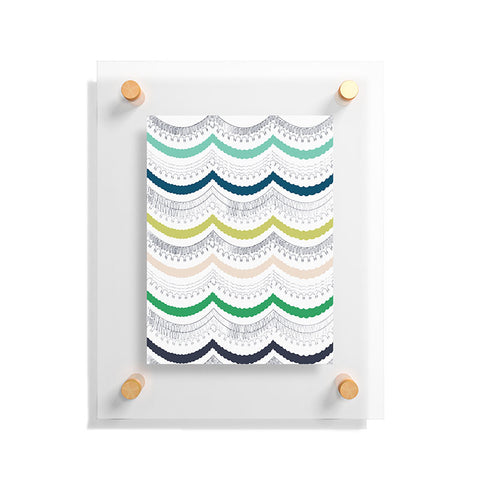 Vy La Unwavering Love Blue White Floating Acrylic Print