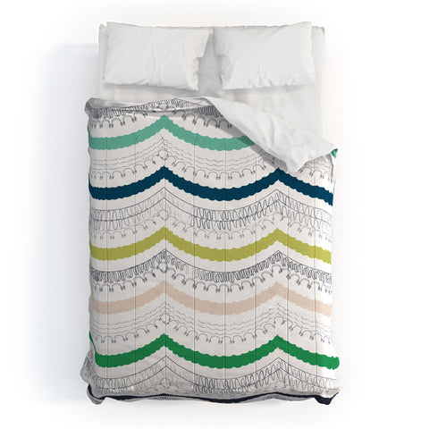 Vy La Unwavering Love Blue White Comforter