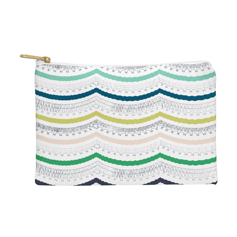 Vy La Unwavering Love Blue White Pouch