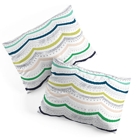 Vy La Unwavering Love Blue White Pillow Shams