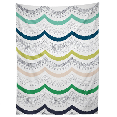 Vy La Unwavering Love Blue White Tapestry