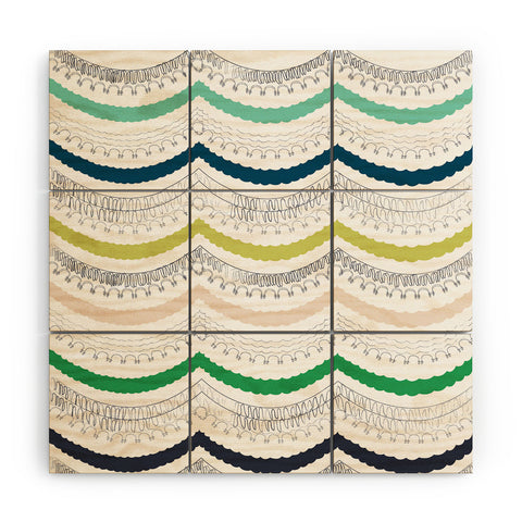 Vy La Unwavering Love Blue White Wood Wall Mural