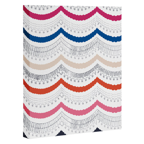 Vy La Unwavering Love Pink White Art Canvas