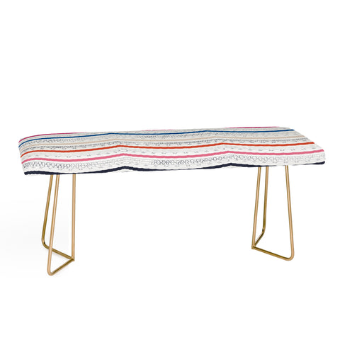 Vy La Unwavering Love Pink White Bench