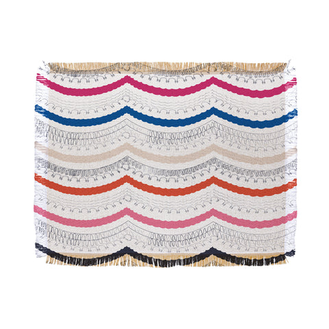 Vy La Unwavering Love Pink White Throw Blanket