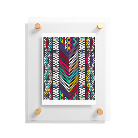 Vy La Vibrant Tribal Floating Acrylic Print