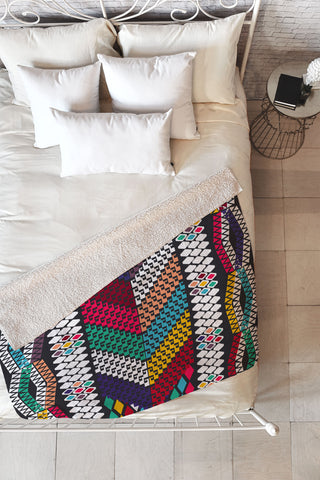 Vy La Vibrant Tribal Fleece Throw Blanket