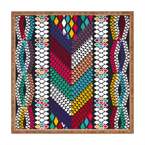 Vy La Vibrant Tribal Square Tray