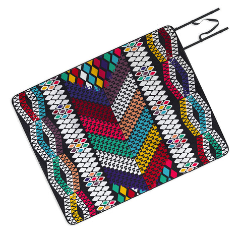 Vy La Vibrant Tribal Picnic Blanket