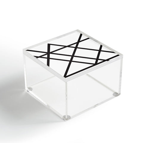 Vy La White and Black Lines Acrylic Box
