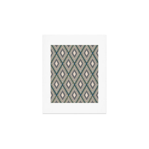 Vy La Woodland Diamond Blue Art Print