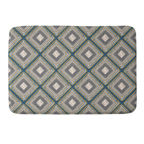 Vy La Woodland Diamond Blue Memory Foam Bath Mat