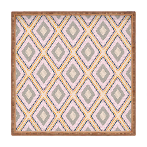 Vy La Woodland Diamond Pink Square Tray