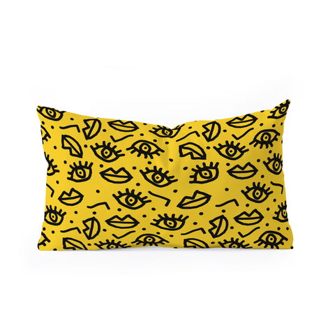 Wacka Designs Face Time Oblong Throw Pillow