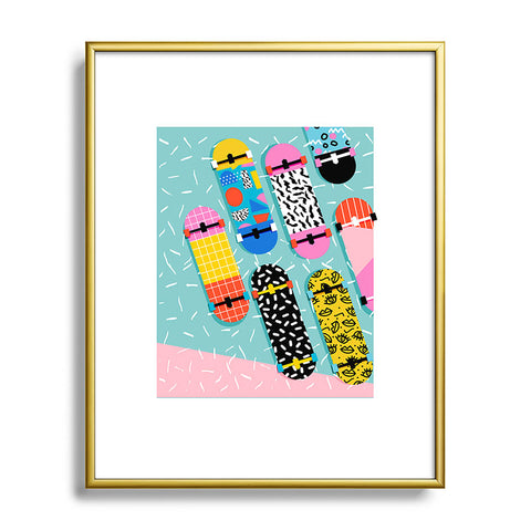Wacka Designs Omigod 80s retro Metal Framed Art Print