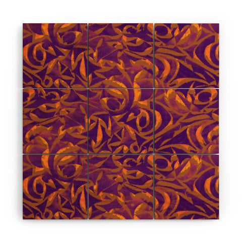 Wagner Campelo Abstract Garden 1 Wood Wall Mural