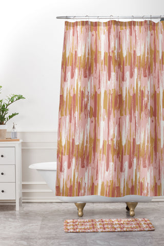 Wagner Campelo AMMAR Rose Shower Curtain And Mat