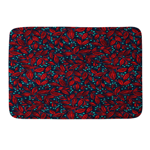 Wagner Campelo Berries And Leaves 1 Memory Foam Bath Mat
