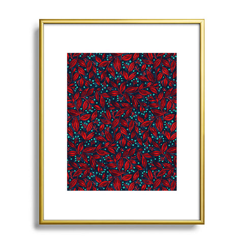 Wagner Campelo Berries And Leaves 1 Metal Framed Art Print