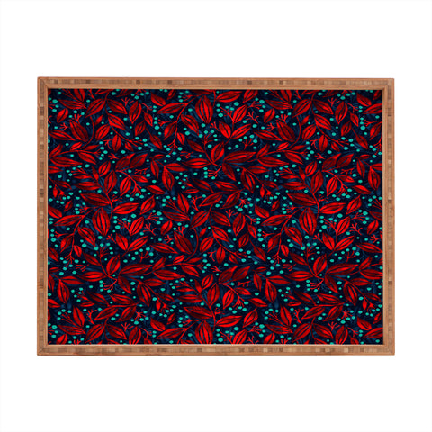 Wagner Campelo Berries And Leaves 1 Rectangular Tray