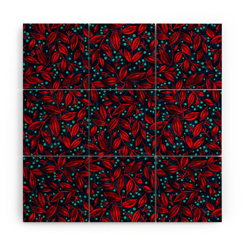 Wagner Campelo Berries And Leaves 1 Wood Wall Mural