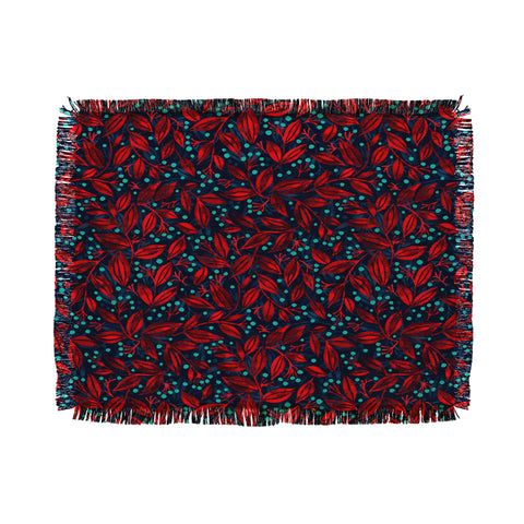 Wagner Campelo Berries And Leaves 1 Throw Blanket