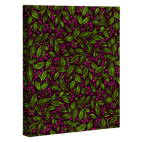 Wagner Campelo Berries And Leaves 2 Art Canvas