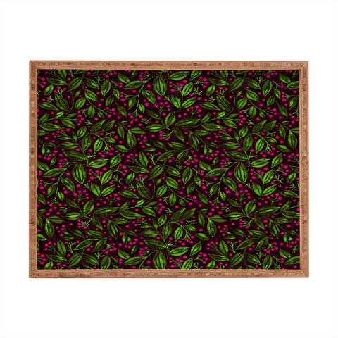 Wagner Campelo Berries And Leaves 2 Rectangular Tray