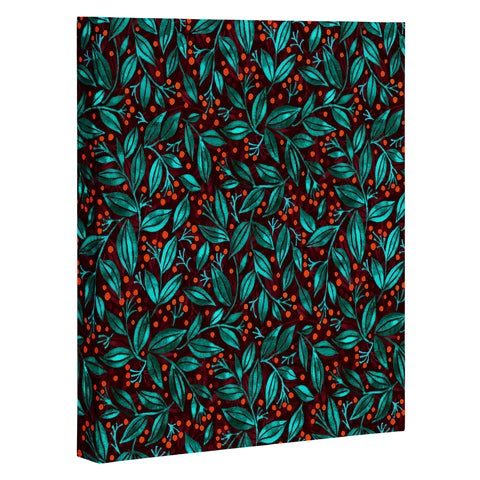 Wagner Campelo Berries And Leaves 4 Art Canvas