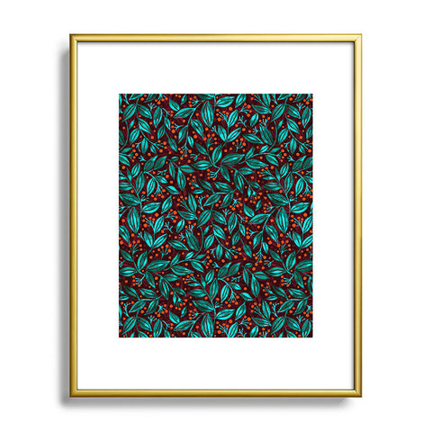 Wagner Campelo Berries And Leaves 4 Metal Framed Art Print