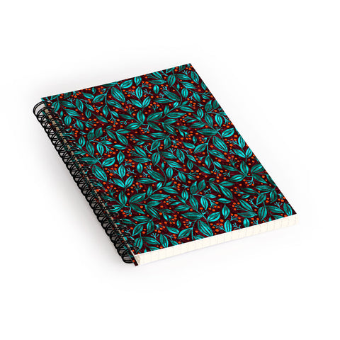 Wagner Campelo Berries And Leaves 4 Spiral Notebook