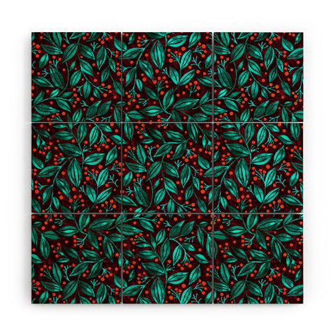 Wagner Campelo Berries And Leaves 4 Wood Wall Mural