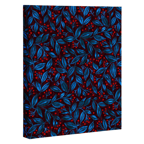 Wagner Campelo Berries And Leaves 5 Art Canvas