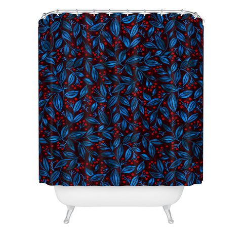 Wagner Campelo Berries And Leaves 5 Shower Curtain