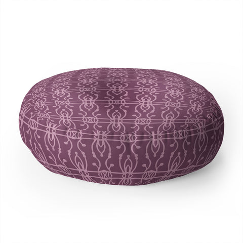 Wagner Campelo BOHO LINES LAVANDER Floor Pillow Round