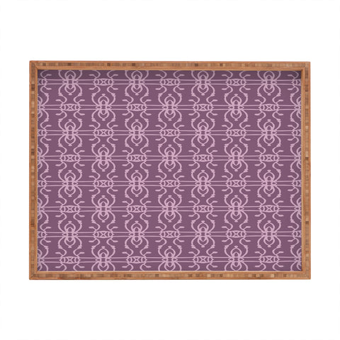Wagner Campelo BOHO LINES LAVANDER Rectangular Tray