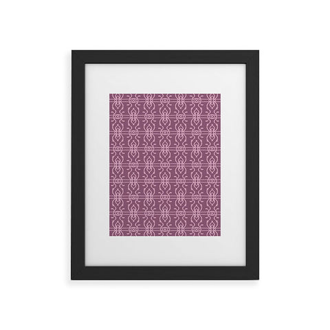 Wagner Campelo BOHO LINES LAVANDER Framed Art Print