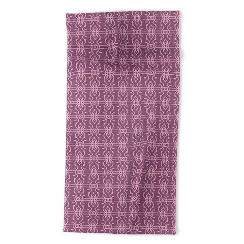 Wagner Campelo BOHO LINES LAVANDER Beach Towel