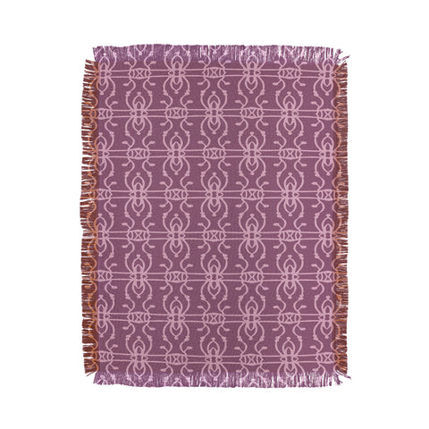 Wagner Campelo BOHO LINES LAVANDER Throw Blanket