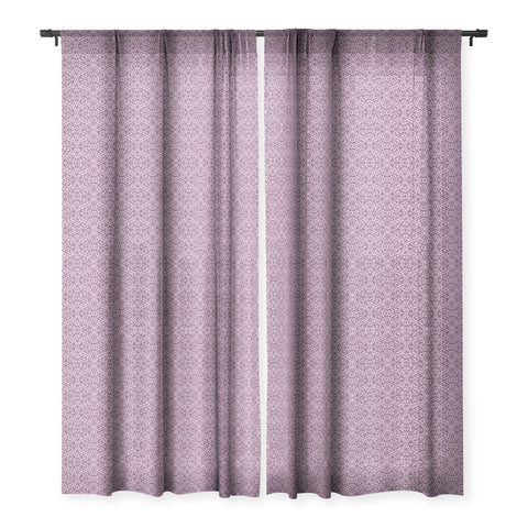 Wagner Campelo BOHO VOLUTES LAVANDER Sheer Window Curtain