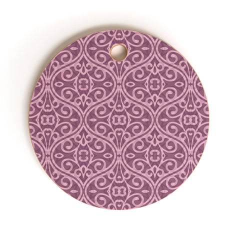 Wagner Campelo BOHO VOLUTES LAVANDER Cutting Board Round