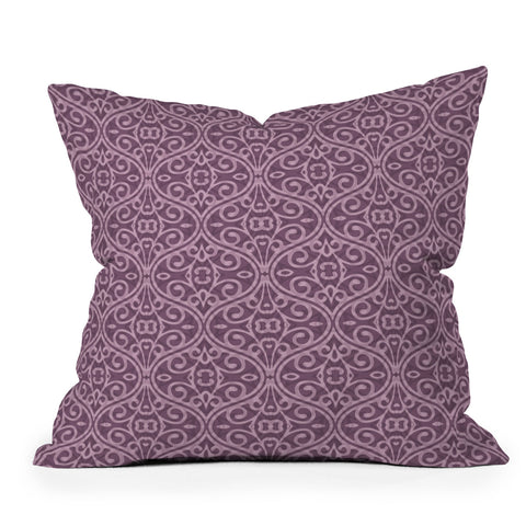Wagner Campelo BOHO VOLUTES LAVANDER Throw Pillow