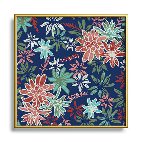 Wagner Campelo Bromelias 1 Square Metal Framed Art Print