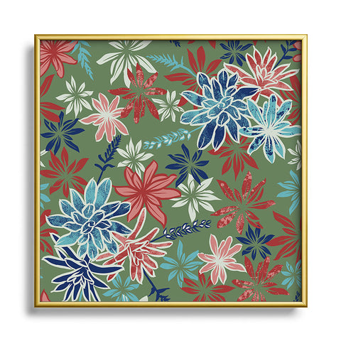 Wagner Campelo Bromelias 2 Square Metal Framed Art Print