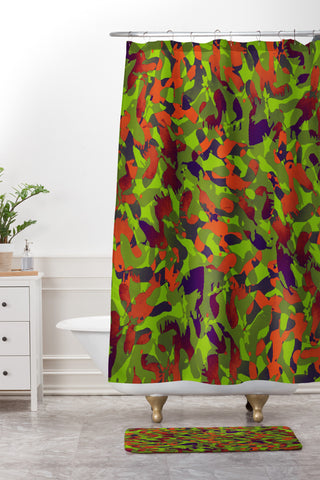 Wagner Campelo Camo 2 Shower Curtain And Mat
